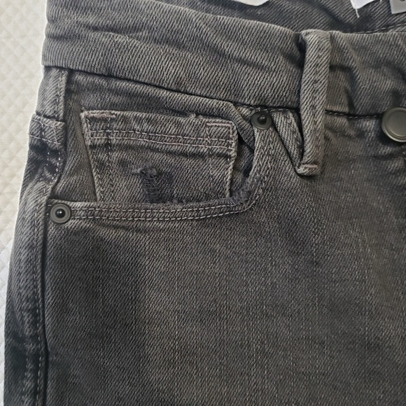 Good American Good Curve Skinny Crossover Jeans Faded Black Sz 25 NWT - Picture 6 of 9